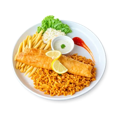 Ramen Carbonara Fish & Chip